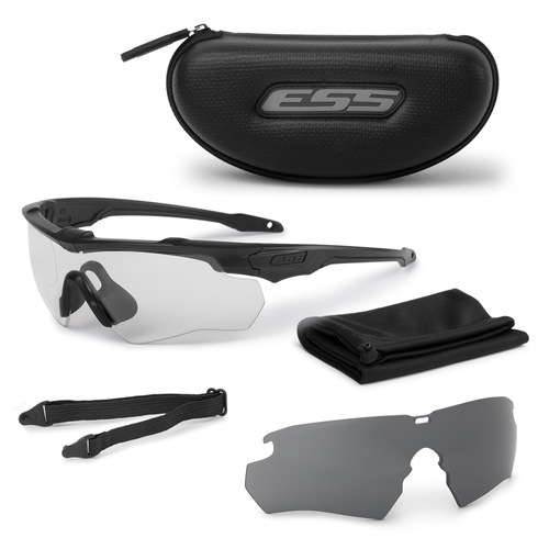 ESS - Ballistische Gläser Crossblade™ 2LS Kit - Schwarz - Klar & rauchgrau - EE9032-02